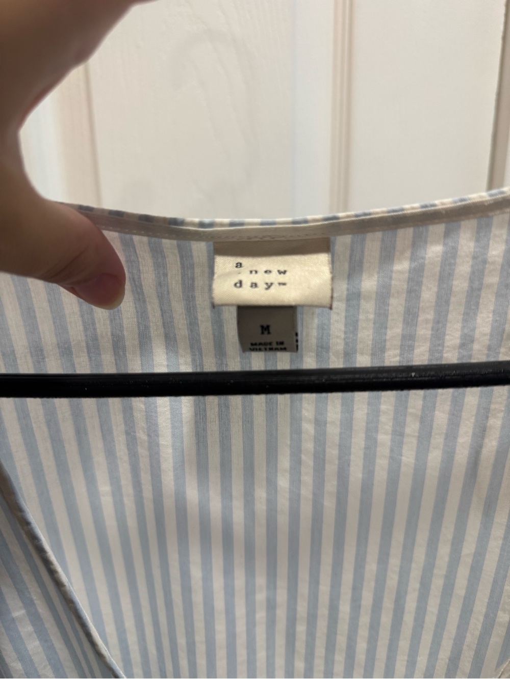a new day Light Blue and White Striped Mini Dress - Picture 4 of 4